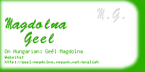 magdolna geel business card